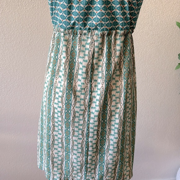 Athleta 2 Petite Multicolored Blue Sun Dress - Picture 6 of 8